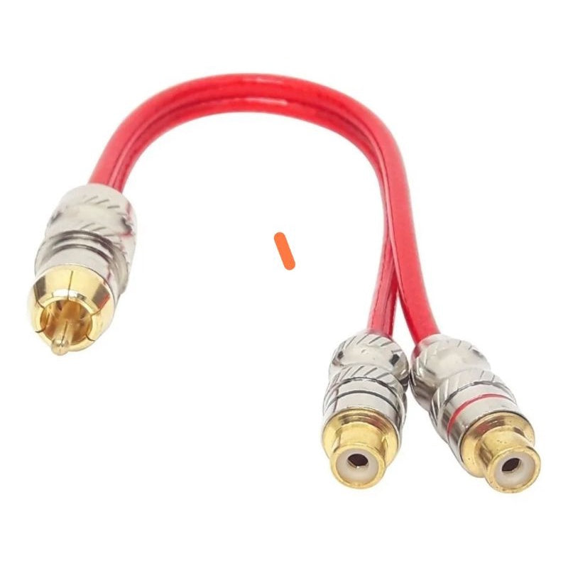 Cabo Y 2 Rca Fêmea 1 Rca Macho 25 Cm Som Automotivo