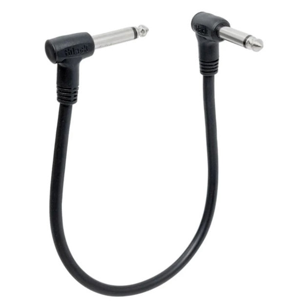 Cabo Áudio Plug P10 Mono 90° 30cm Para Equipamentos Musicais