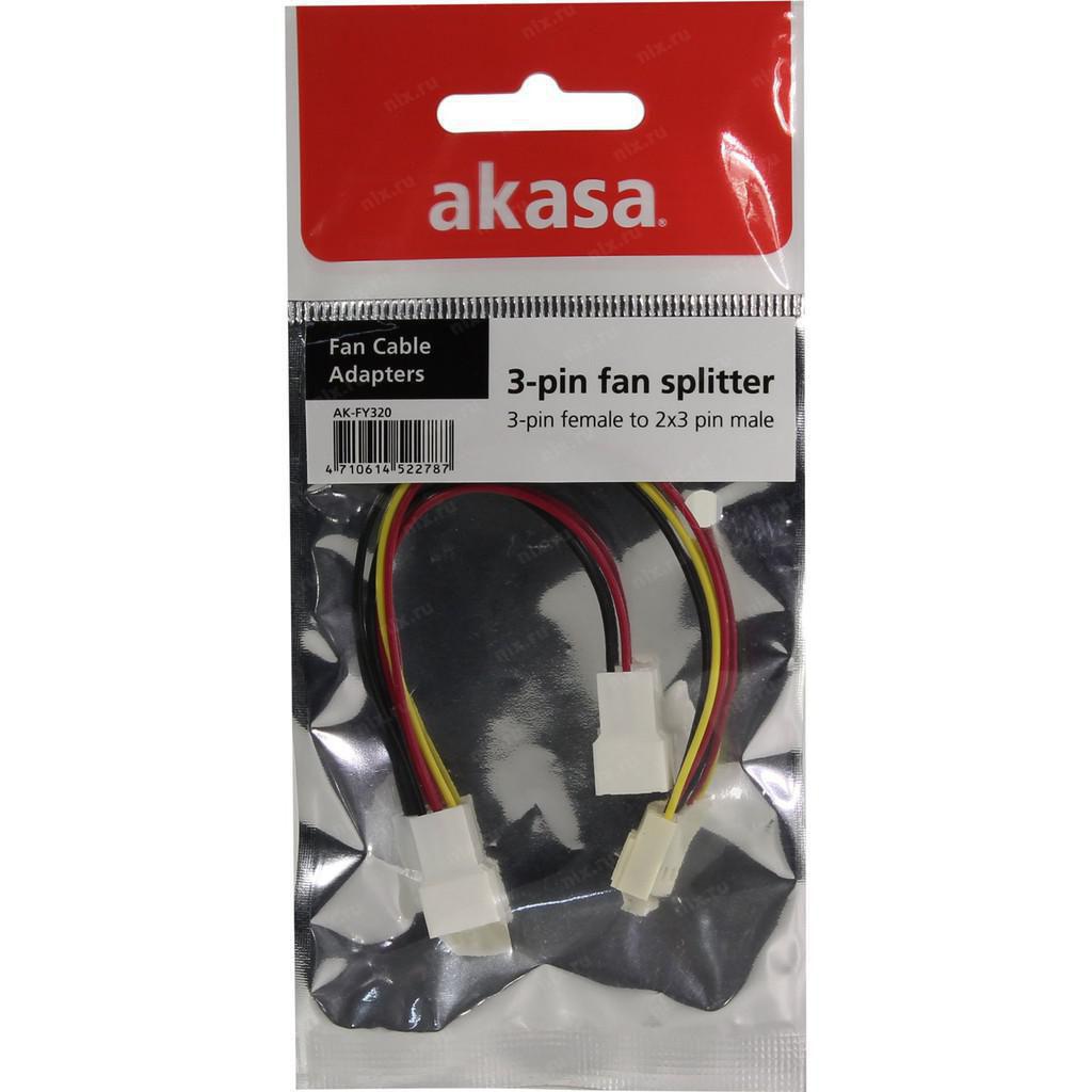 Cabo Splitter Cooler 3 Pinos Placa Akasa Ak-Fy320