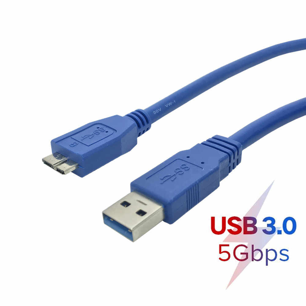 Cabo Micro Usb 3.0 5Gbps Para Hd Externo 1 Metro