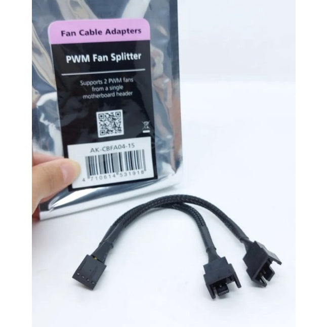 Cabo Splitter Pwm Fan 4 Pinos Para Fan 3 E 4 Pinos Nylon