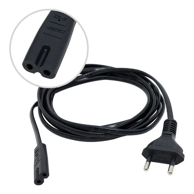 Cabo Força Energia Tipo 8 Tv Led Lcd Tipo 8 / 3 M + Hdmi 3