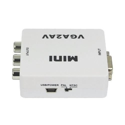 Adaptador Conversor Vga Para Av Rca C/ Áudio P2 Barato