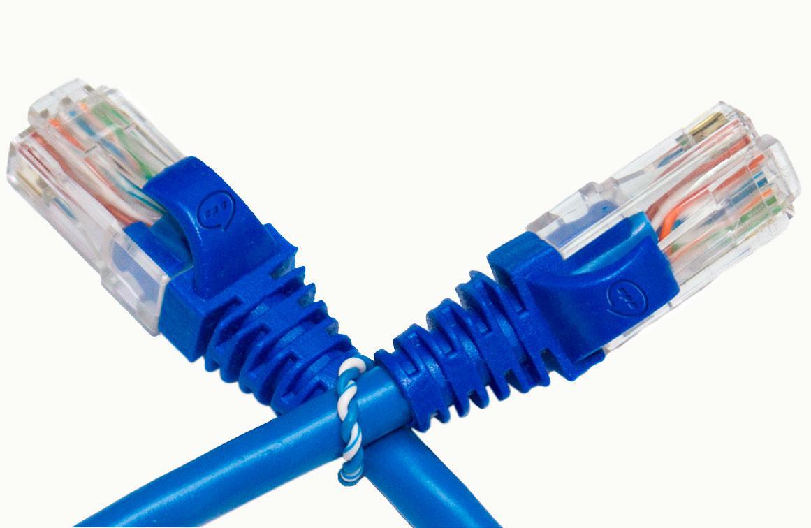 Cabo Rede Cat5E Azul 30 Cm Internet Net Lan Utp Montado