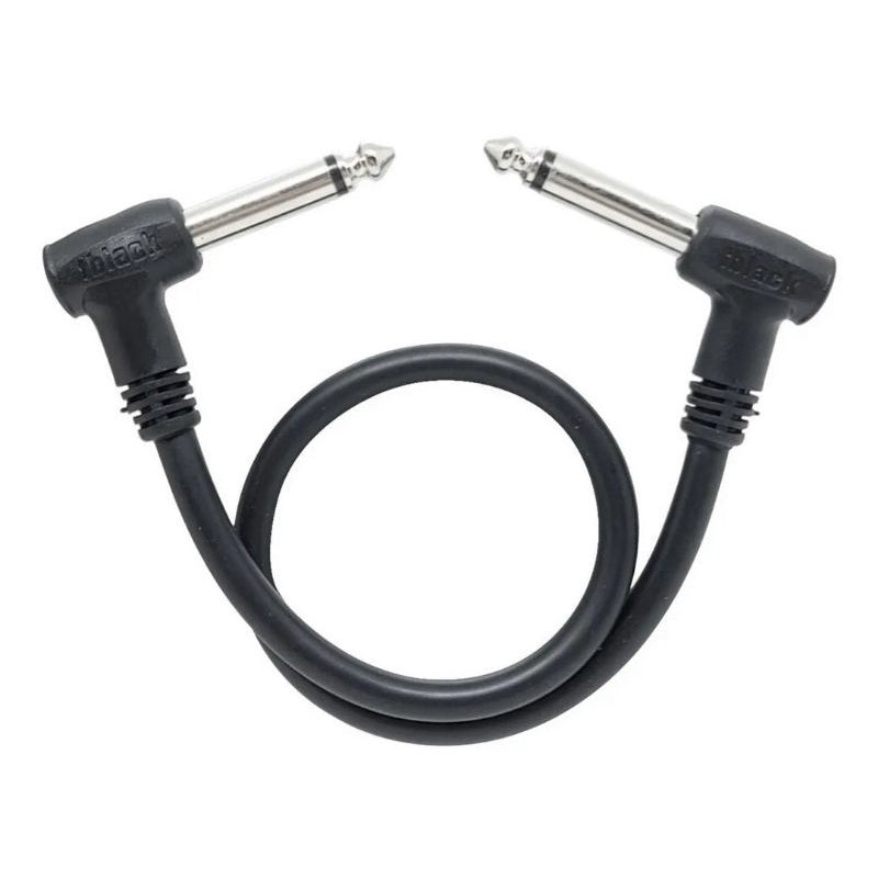 Cabo Áudio Plug P10 Mono 90° 30cm Para Equipamentos Musicais