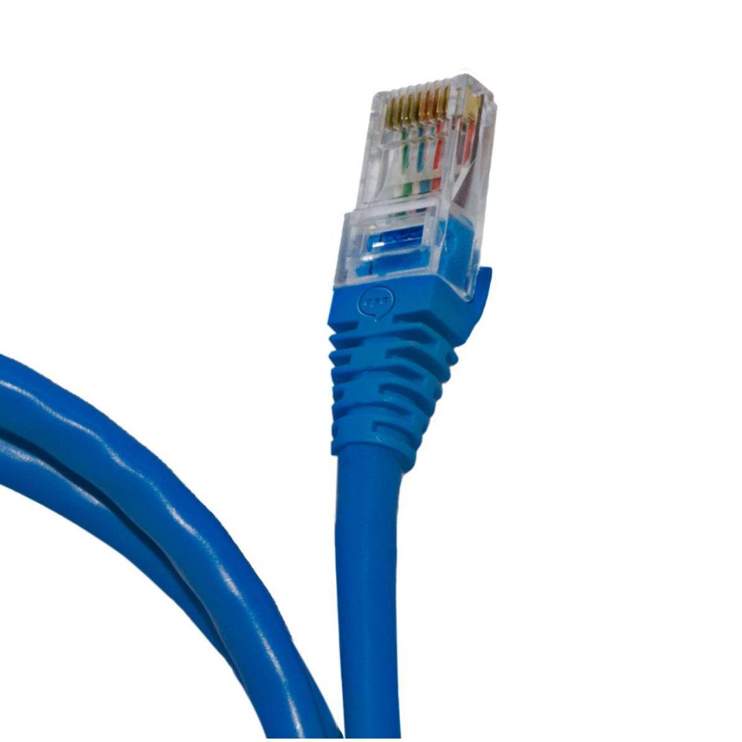 Cabo Rede Cat5E Azul 30 Cm Internet Net Lan Utp Montado