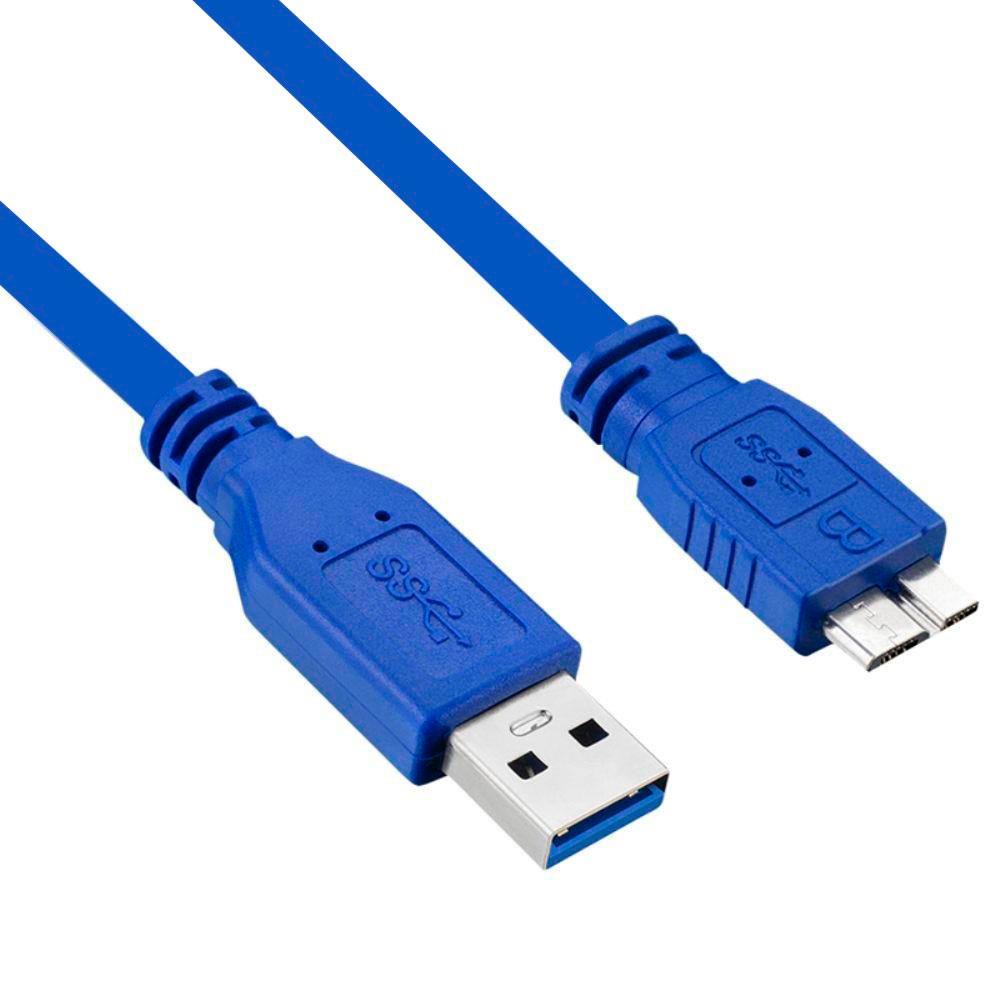 Cabo Micro Usb 3.0 5Gbps Para Hd Externo 1 Metro