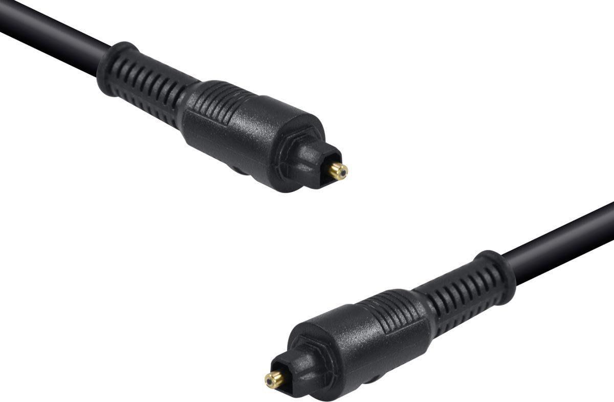 Cabo Digital Óptico Toslink HiFi 5m para Áudio Digital