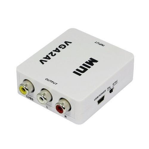 Adaptador Conversor Vga Para Av Rca C/ Áudio P2 Barato