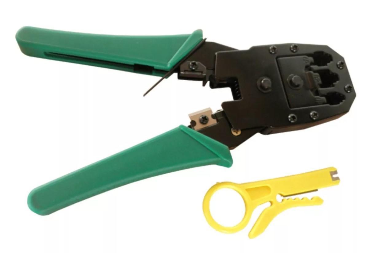 Alicate Crimpar Corte Cabo De Rede Rj11 Rj12 Rj45 Decapador
