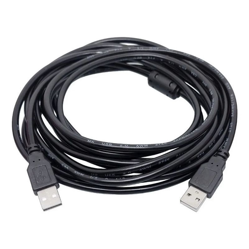 Cabo Usb X Usb (tipo A) 5 Mts Com Ferrite
