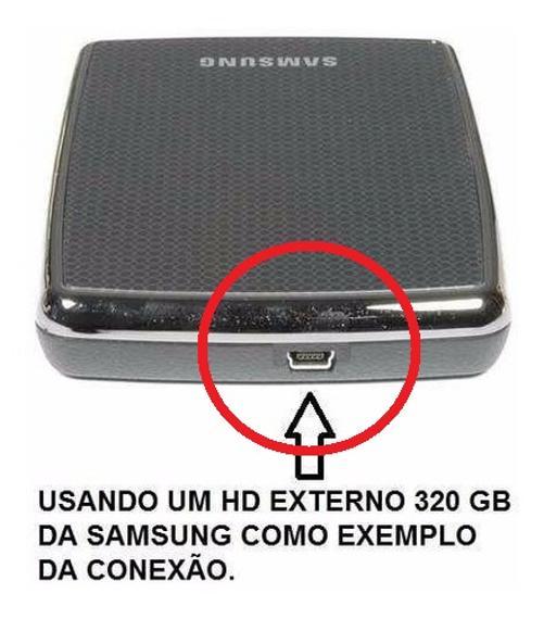 Cabo Usb 2.0 Original Hd Externo Samsung Mini 5 Pinos