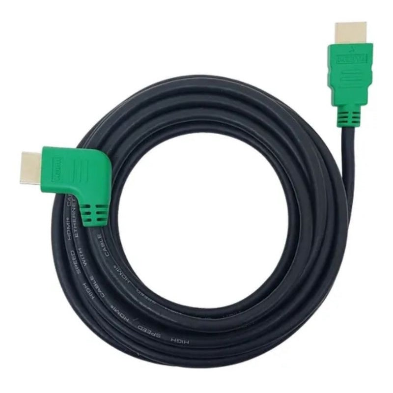 Cabo Hdmi 5 Mts 2.0 4k Full Hd Xbox Ps4 Bluray Tvs Ponta 90°