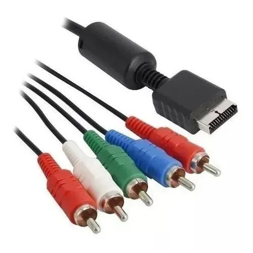 Cabo De Vídeo Componente 5 Rca Para Playstations 2 E 3