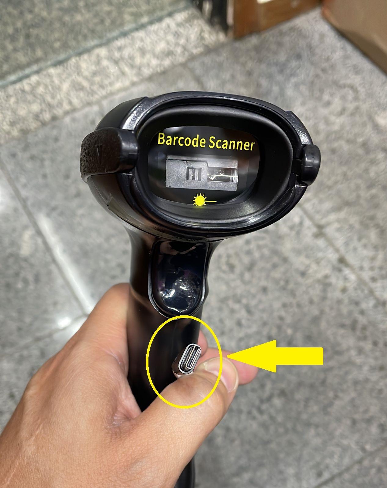 Scanner Leitor Código Barras Barcode Fio E Conector Usb-C