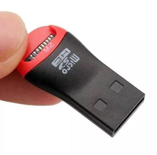 Adaptador Mini Multi Leitor Cartão Memoria Sd Card Usb 2 Un