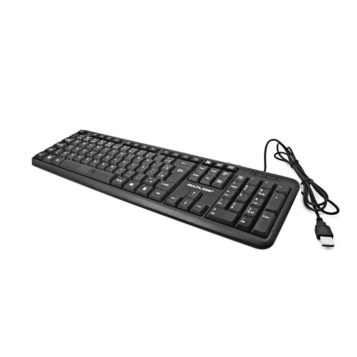 Teclado Usb 2.0 Com Fio Preto Desktop Notebook Automação