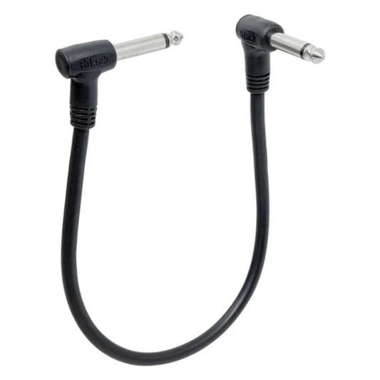 Cabo Áudio Plug P10 Mono 90° 30cm Para Equipamentos Musicais