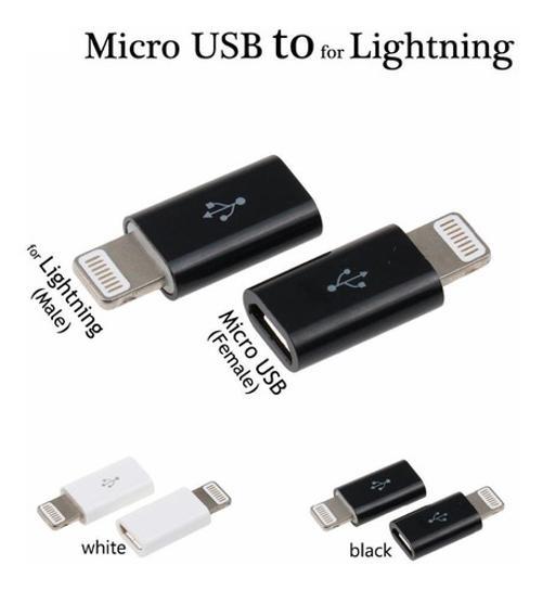 Adaptador Lightning Micro Usb 8 Pinos Iphone 5 6 7 8 X 10