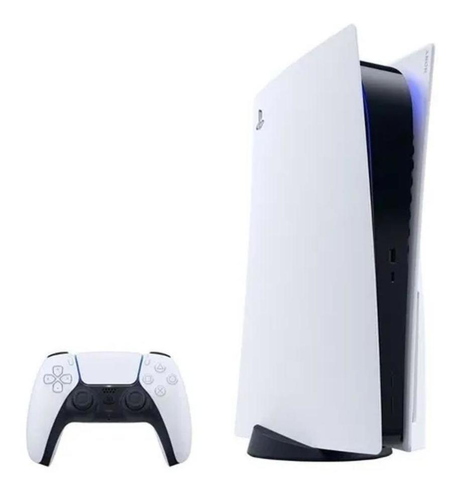 Sony Playstation 5 825Gb Standard Cor Branco E Preto