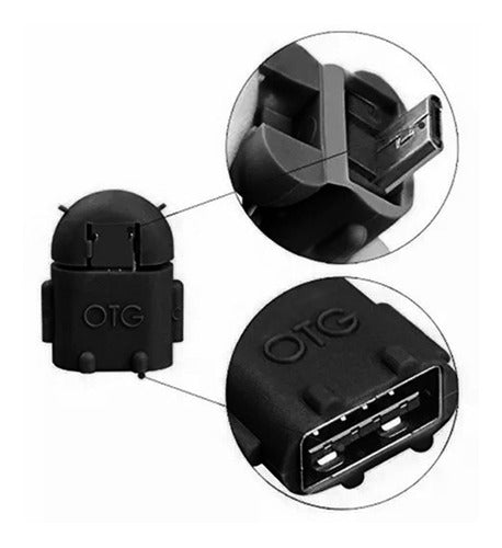 1 Adaptador Micro Usb Otg Pendrive Para Celular Android Robo