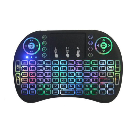 Mini Teclado Keyboard Controle Com Touchpad Backlit Led