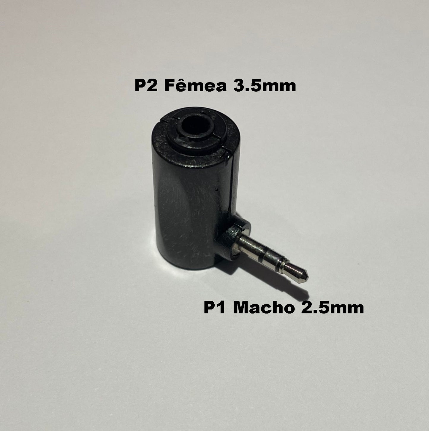 Adaptador Angulado 90 Graus Joelho P1 Macho X P2 Fêmea