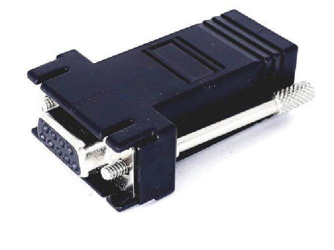 Adaptador Rj45 Db9 Fêmea Preto Sk1225 5 Peças