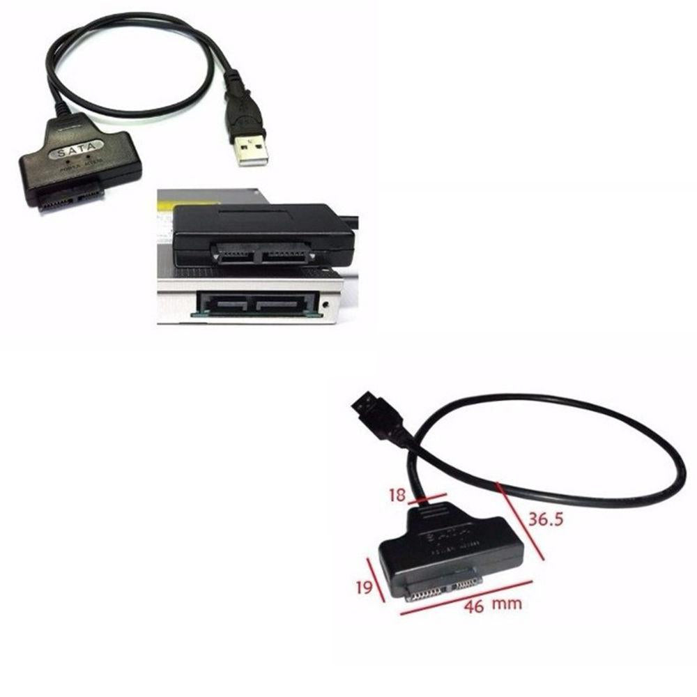 Adaptador Drive Dvd Mini Sata Slimline Para Usb