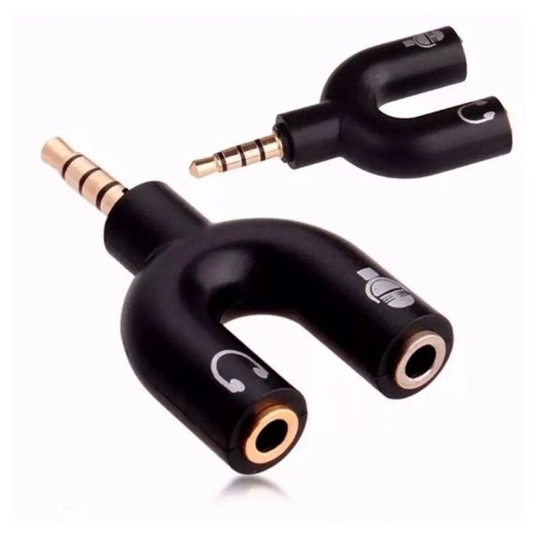 Adaptador Splitter Headset Fone Microfone P2 X P3 Áudio