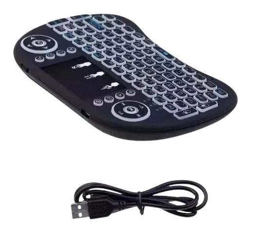 Mini Teclado Led Wireless Keyboard Mouse Smart Tv E Smatfone