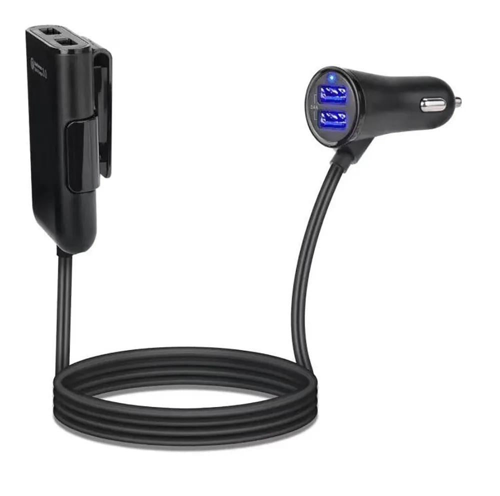 2 Carregador Extensivo Automotivo Veicular 4Usb Turbo