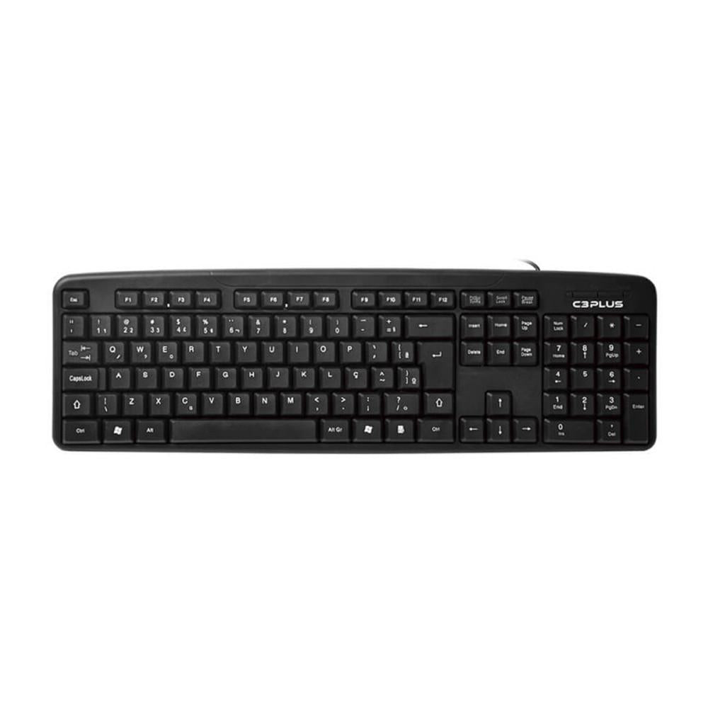 Teclado Usb 2.0 Com Fio Preto Desktop Notebook Automação