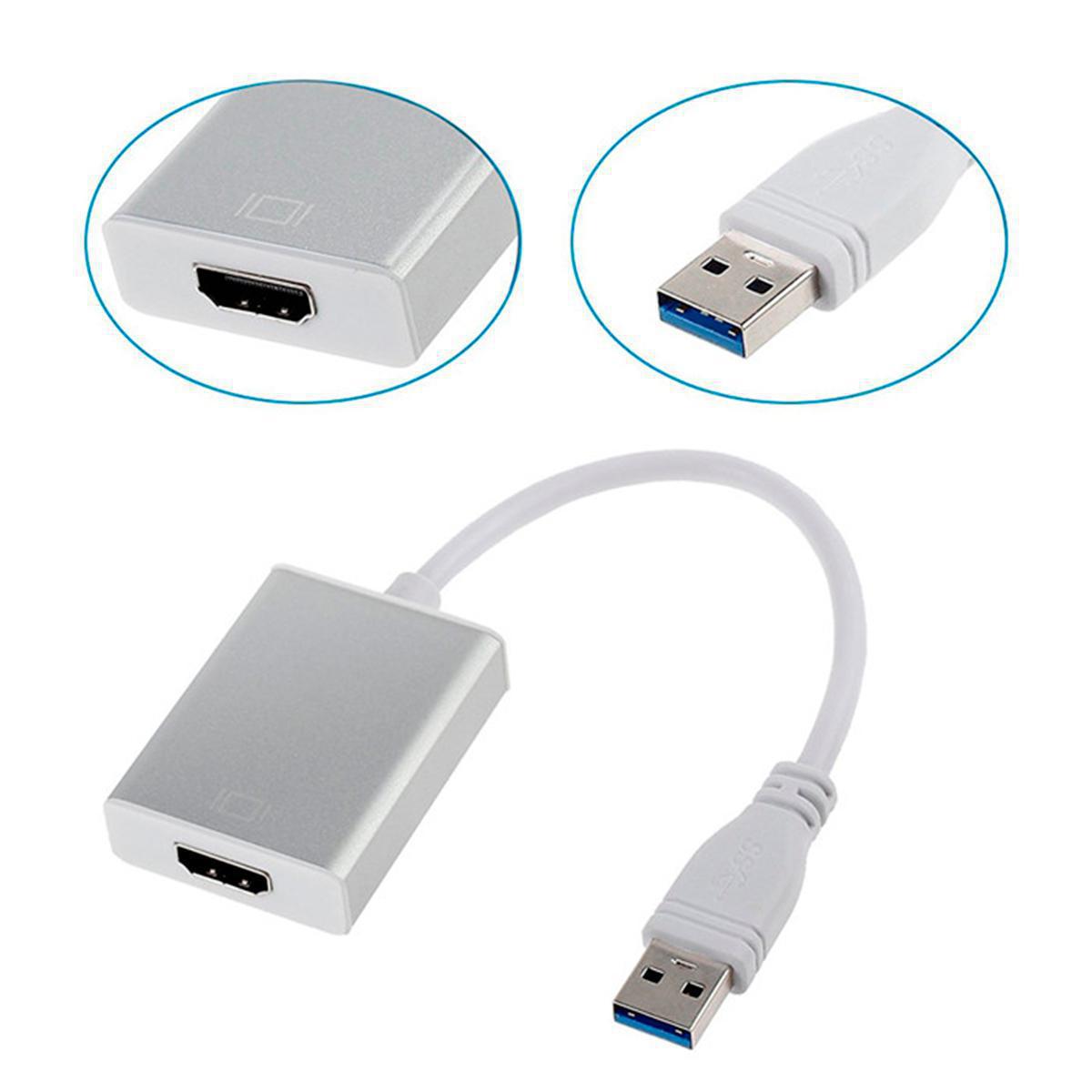 Cabo Adaptador Conversor Usb Hdmi 1080P Placa Multi Telas