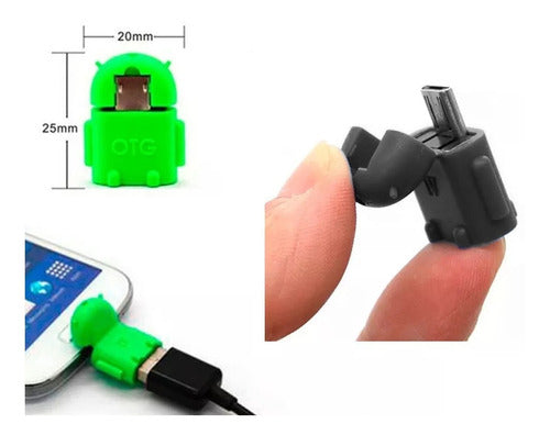 1 Adaptador Micro Usb Otg Pendrive Para Celular Android Robo