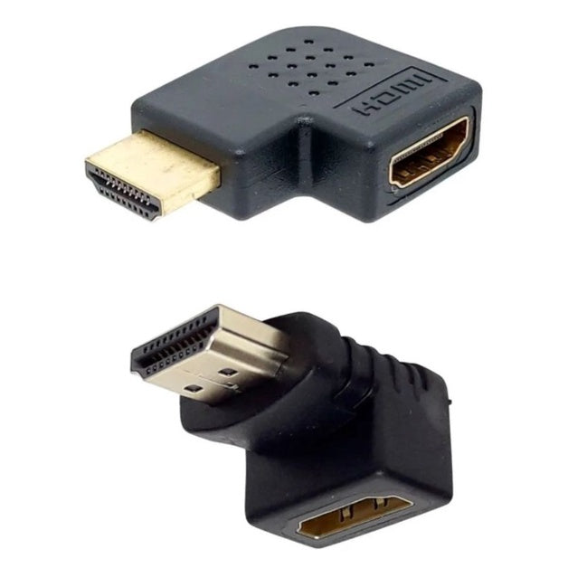 Adaptador Hdmi Macho E Fêmea Em L + Adaptador Em 90° Hdmi