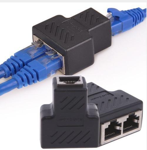 Adaptador Duplicador Para Cabo De Rede Rj45 Entradas Fêmeas