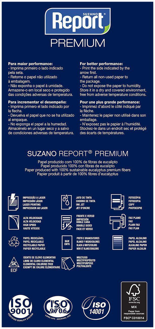 Resma De Papel A4 Suzano Report Premium