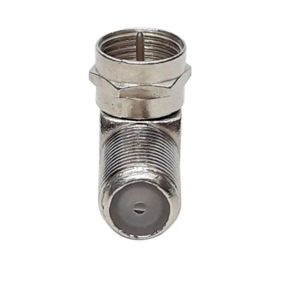 10 Adaptador Coaxial Plug Fêmea X Plug Macho 90°