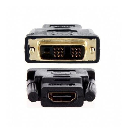 Adaptador Dvi-d Macho 18+1 X Hdmi Femea Banhado A Ouro 24k