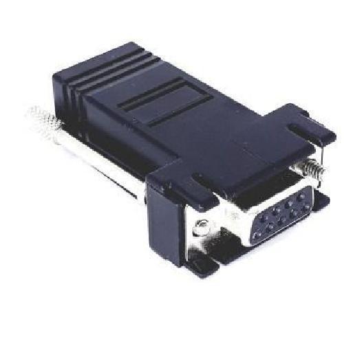 Adaptador Rj45 Db9 Fêmea Preto Sk1225 5 Peças