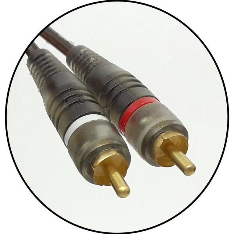 Cabo 2+2 Rca 1.80 Mts Áudio Profissional 4mm Em 90 Graus