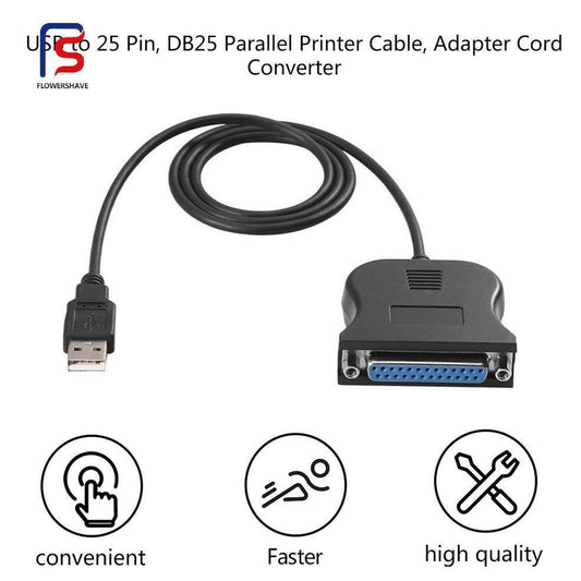 Adaptador Conversor Usb Porta Paralela Db25 Fêmea