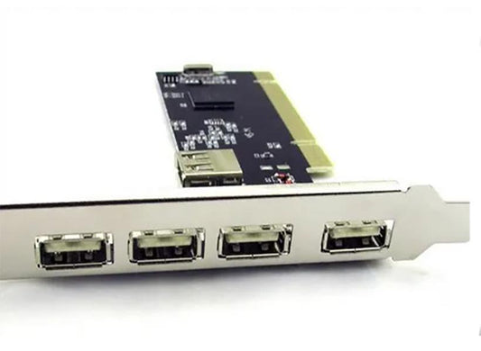 Placa Usb Pci Para Mouse Teclado Impressora 4 Portas + 1