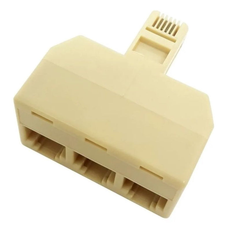 Adaptador Multiplicador P/ Telefone Rj11 3 Fêmeas X 1 Macho