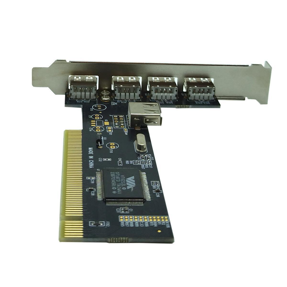 Placa Pci Hub Com 4 Portas Usb 2.0 Computador Pc Lt-P228