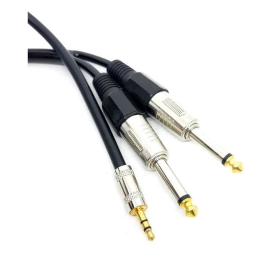 Cabo P2 Estéreo X 2 P10 Mono Blindado 100% Promoção 3 Mts