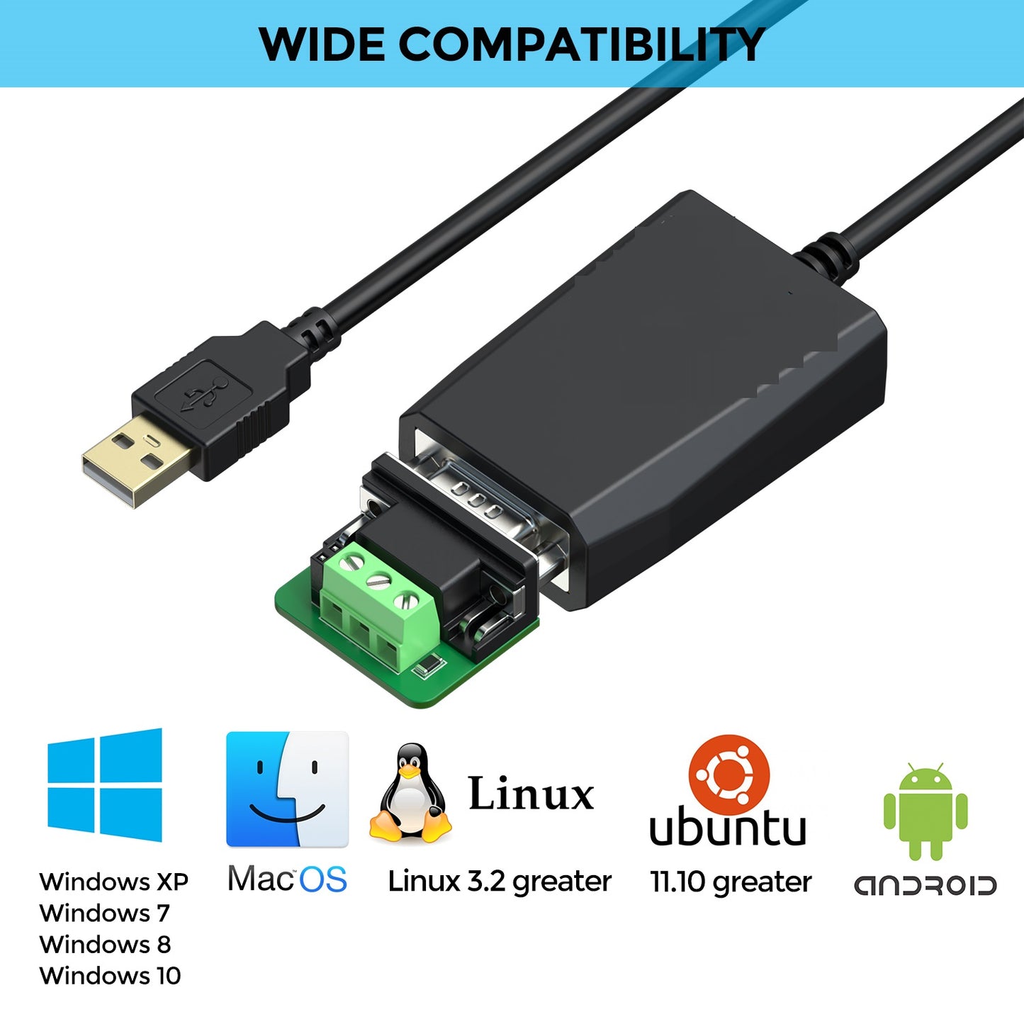 Usb 2.0 To Serial Db9 9 Pin Rs232 X Converter Rs485 Rs422