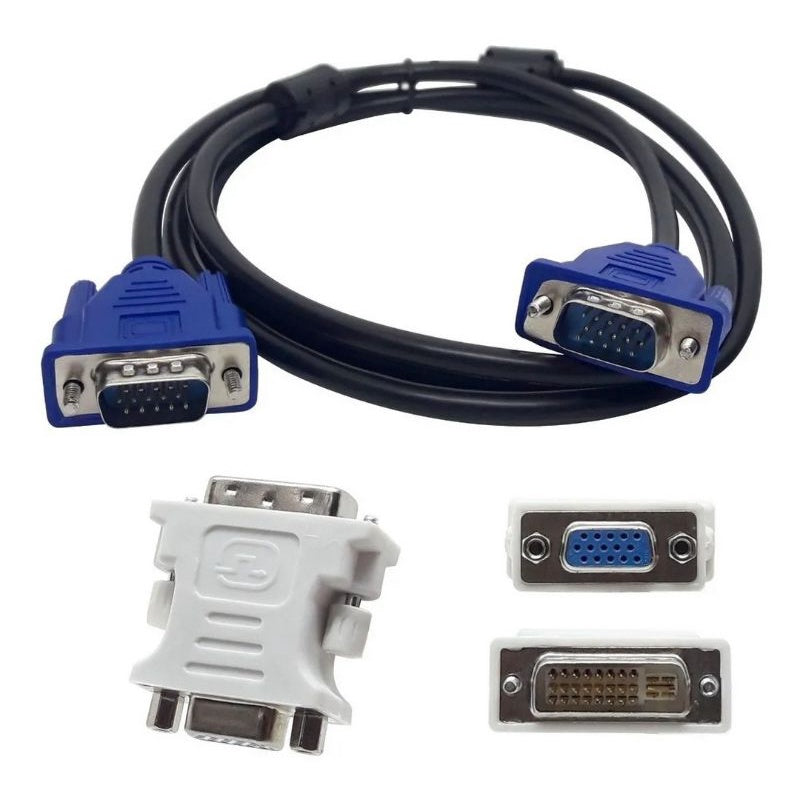 Adaptador Dvi-i Dual Link 24 Pinos + 5 E 1 Cabo Vga 1,50 Mts