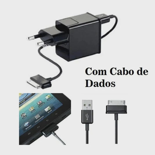 Cabo Usb + Carregador 110V 220V Para Tablet Galaxy P3100